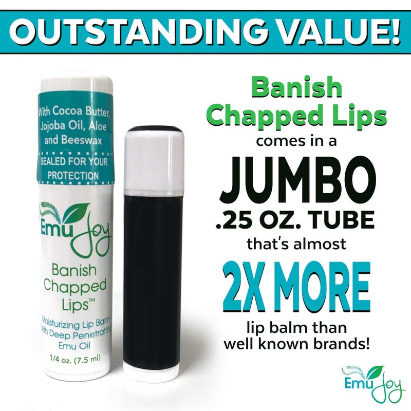 Emu Joy - Natural and Organic Emu Oil Lip Balm Hydrating, Pocket-Size Unflavored & Unscented Lip Balm with Emu Oil - Best for Severely Chapped Lips - Image 2
